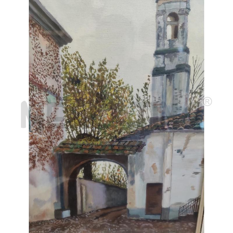 QUADRO OLIO SU TELA CHIESA 55X65 | Mercatino dell'Usato Leini' 2