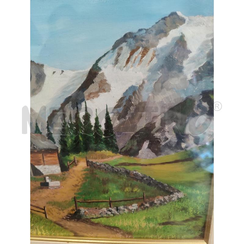 QUADRO OLIO SU TELA MONTAGNA 58X45 | Mercatino dell'Usato Leini' 2