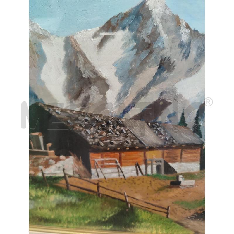 QUADRO OLIO SU TELA MONTAGNA 58X45 | Mercatino dell'Usato Leini' 3