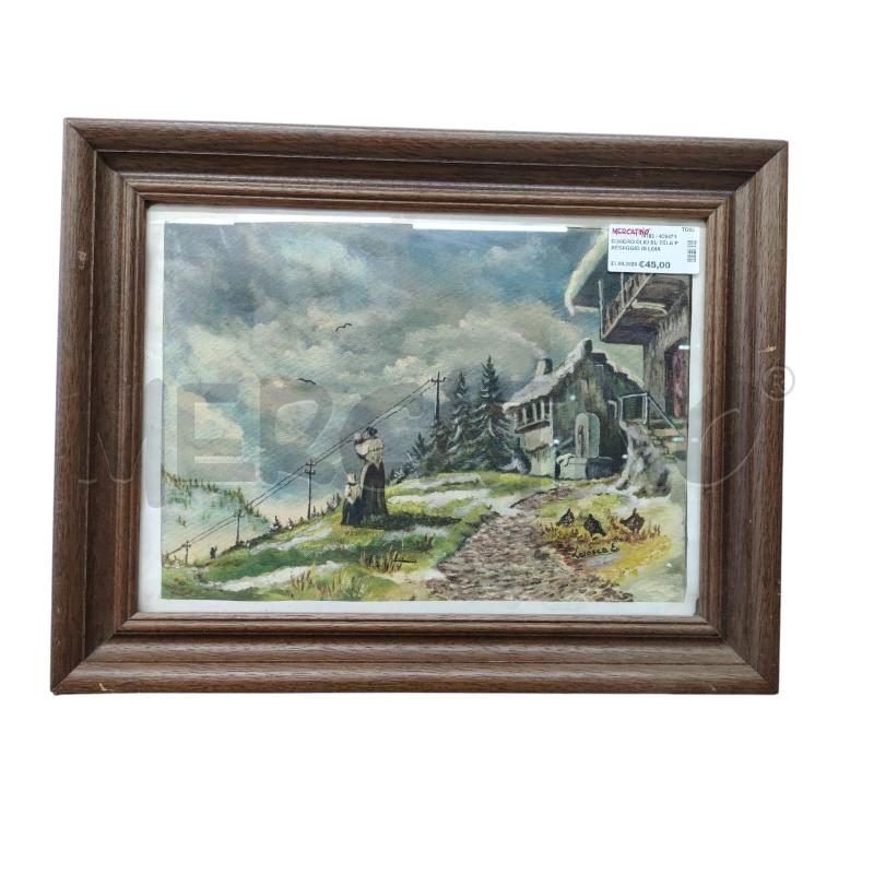 QUADRO OLIO SU TELA PAESAGGIO DI LOIASCA ENRICO  | Mercatino dell'Usato Leini' 1