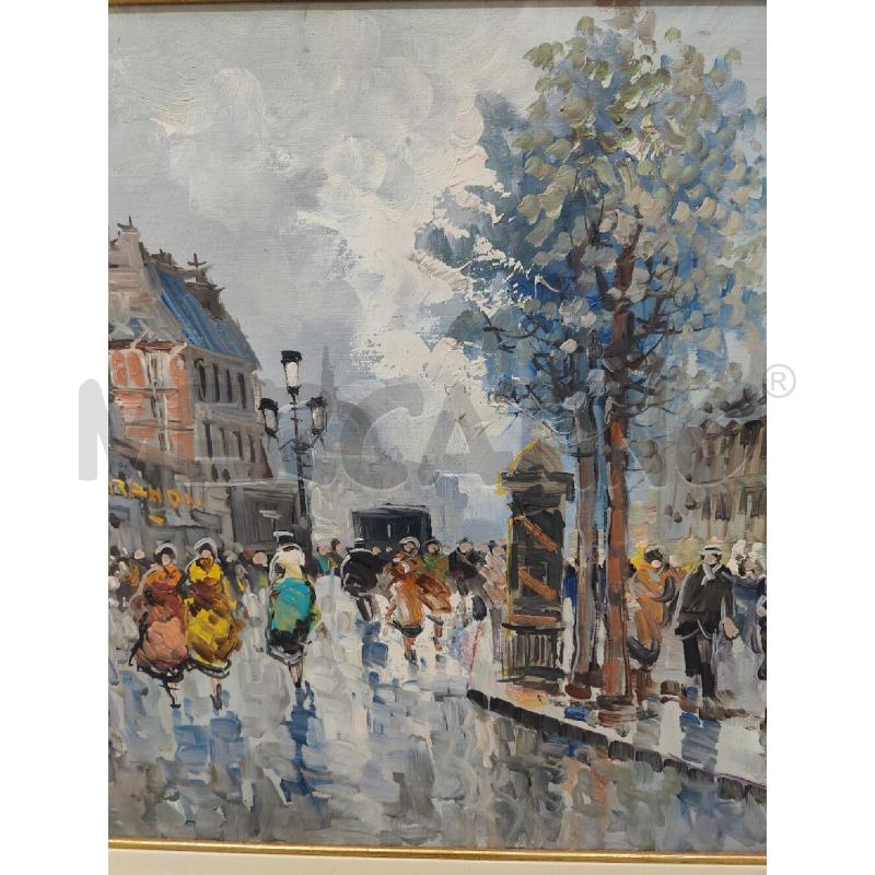 QUADRO OLIO SU TELA PARIGI 69X90 | Mercatino dell'Usato Leini' 3