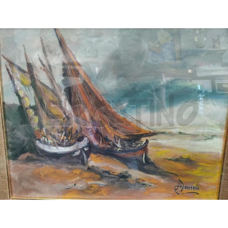 QUADRO OLIO SU TELA PITTORE MANAO  MIS 57X67 | Mercatino dell'Usato Leini' 3