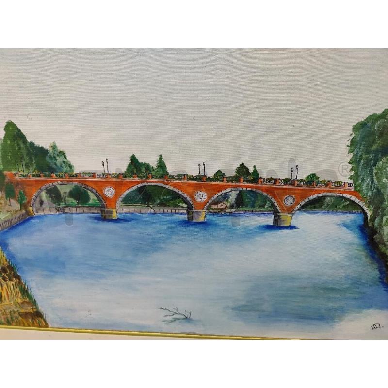 QUADRO OLIO SU TELA SCORCI DI TORINO 78X58 | Mercatino dell'Usato Leini' 4