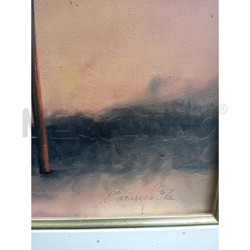 QUADRO OLIO SU TELA UOMO CON BASTONE MIS66X86 | Mercatino dell'Usato Leini' 2