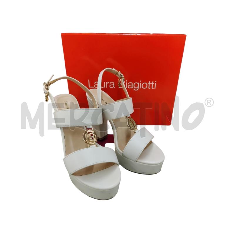 SANDALI DONNA LAURA BIAGIOTTI PANNA | Mercatino dell'Usato Leini' 1