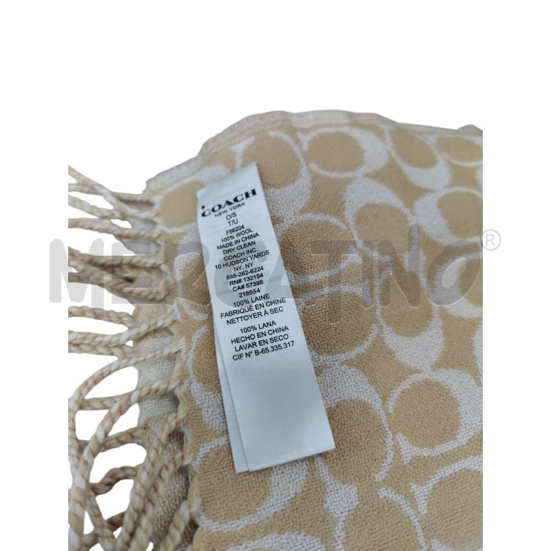 SCIARPA DONNA COACH PURA LANA COLORE TORTORA  | Mercatino dell'Usato Leini' 3