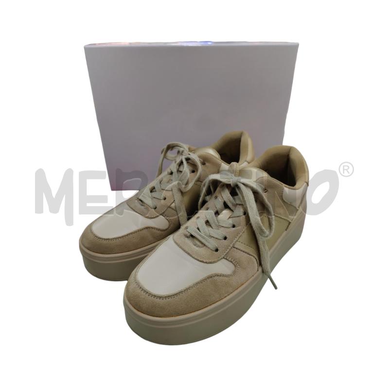 SNEAKERS DONNA CHOCOLA BEIGE VERA PELLE | Mercatino dell'Usato Leini' 1
