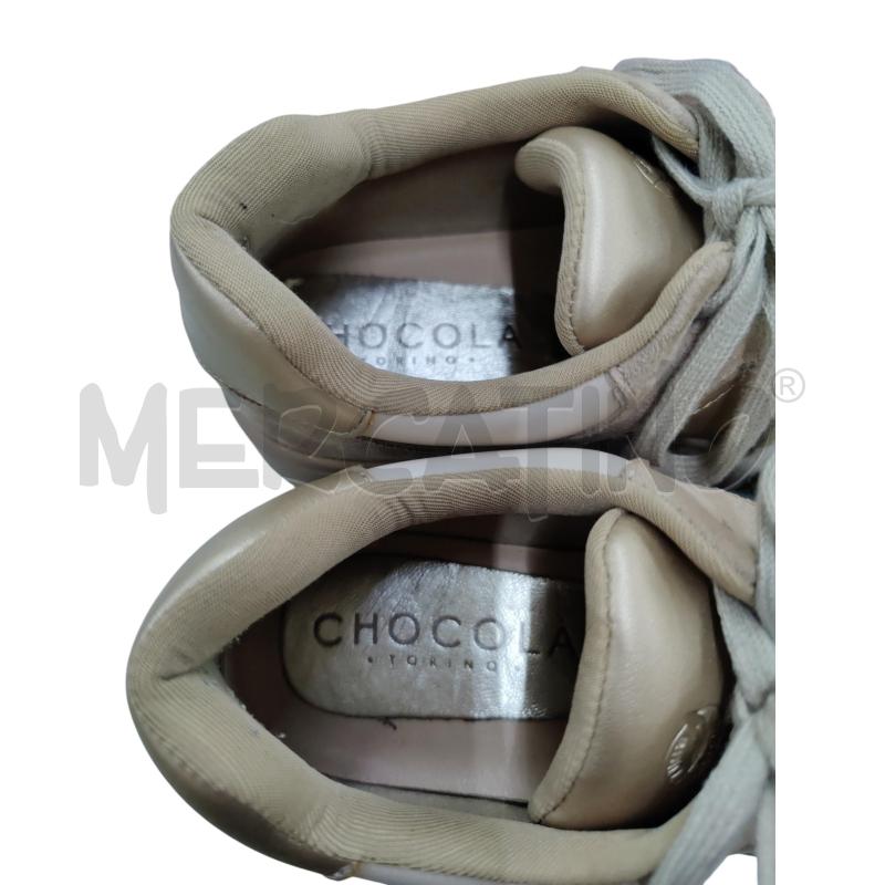 SNEAKERS DONNA CHOCOLA BEIGE VERA PELLE | Mercatino dell'Usato Leini' 2