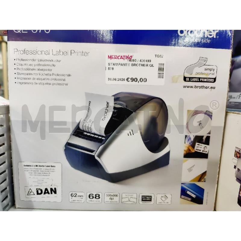 STAMPANTE BROTHER QL 570  | Mercatino dell'Usato Leini' 1