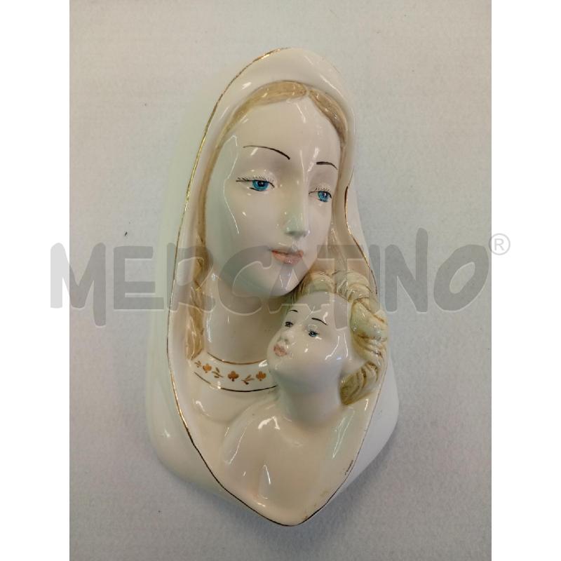 STATUA CERAMICA MADONNA CON BAMBINO VINTAGE | Mercatino dell'Usato Leini' 1