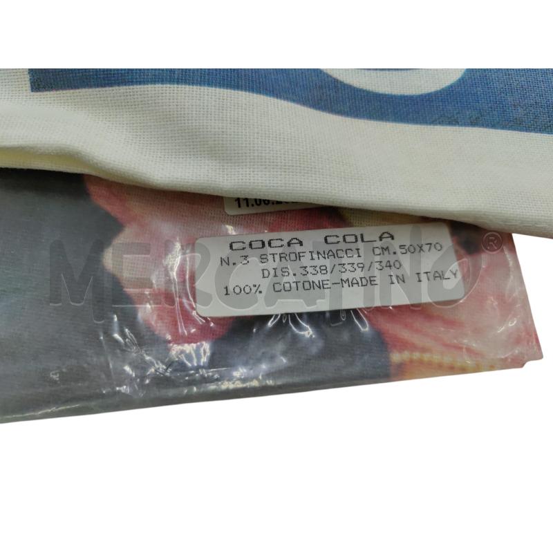 STROFINACCIO COCA COLA PZ 3 50X70 RITRATTI | Mercatino dell'Usato Leini' 3