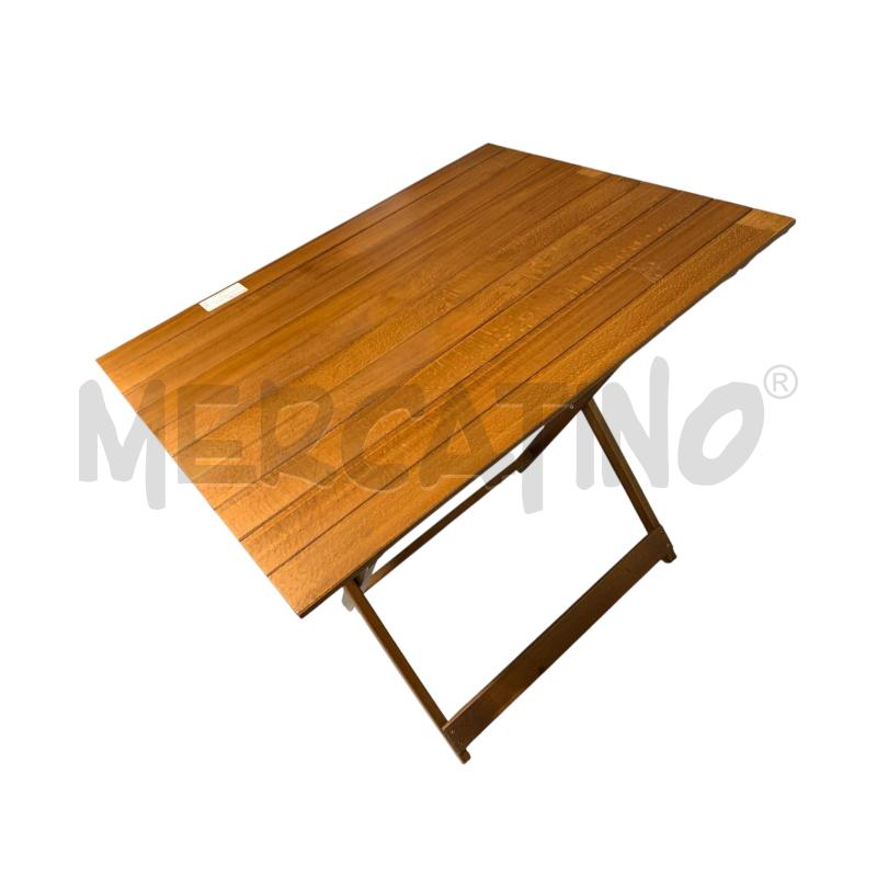 TAVOLINO DA ESTERNO PIEGHEVOLE LEGNO 60X60 | Mercatino dell'Usato Leini' 1