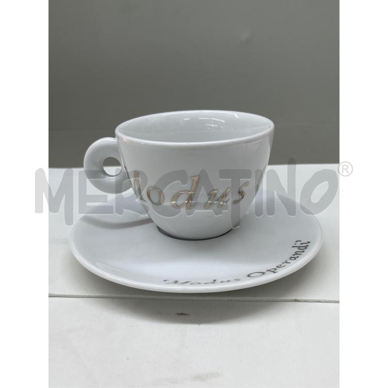 TAZZA VINTAGE ILLY ART COLLECTION MODUSOPERANDI WHITE ESPRESSO CUP AND SAUCER MADE IN GERMANY BY MIT | Mercatino dell'Usato Leini' 1