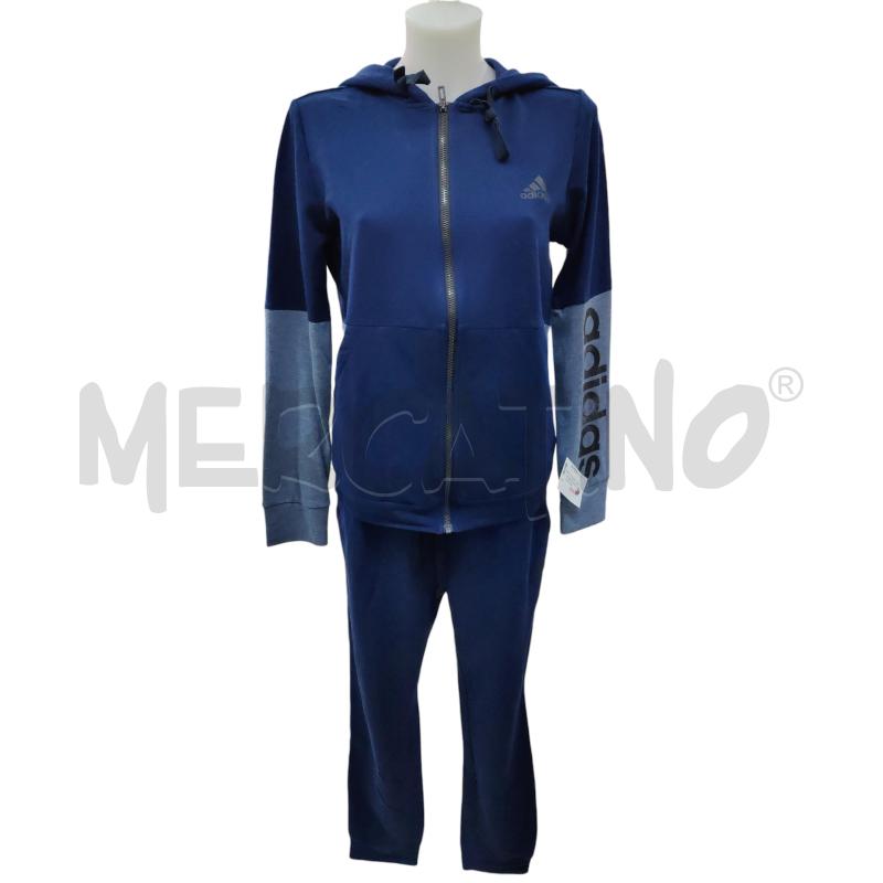 TUTA DONNA ADIDAS BLU FELPA + PANTALONE | Mercatino dell'Usato Leini' 1