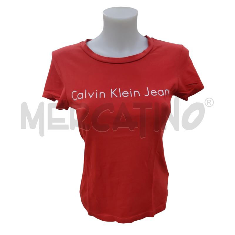 T SHIRT DONNA CALVIN KLEIN JEANS ROSSA | Mercatino dell'Usato Leini' 1