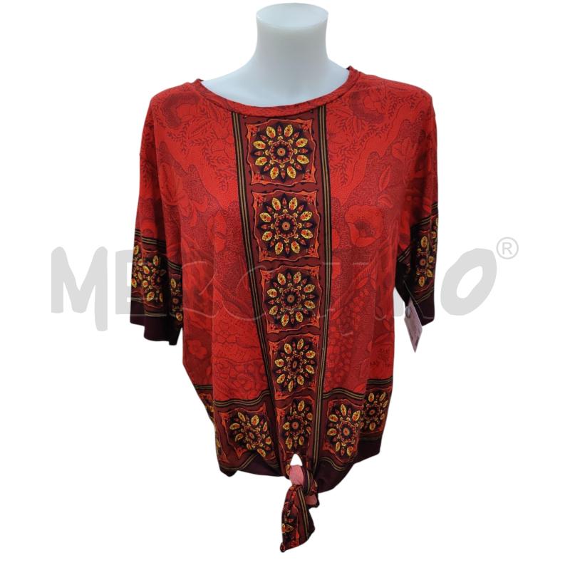 T SHIRT DONNA DESIGUAL ROSSA FANTASIA | Mercatino dell'Usato Leini' 1