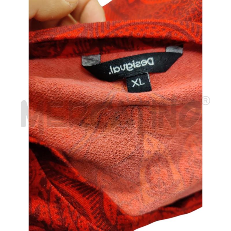 T SHIRT DONNA DESIGUAL ROSSA FANTASIA | Mercatino dell'Usato Leini' 2