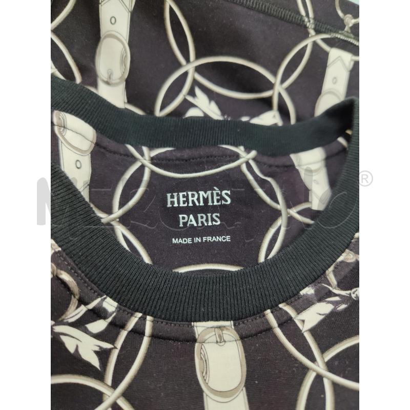 T SHIRT DONNA HERMES 100% COTONE NERA | Mercatino dell'Usato Leini' 2