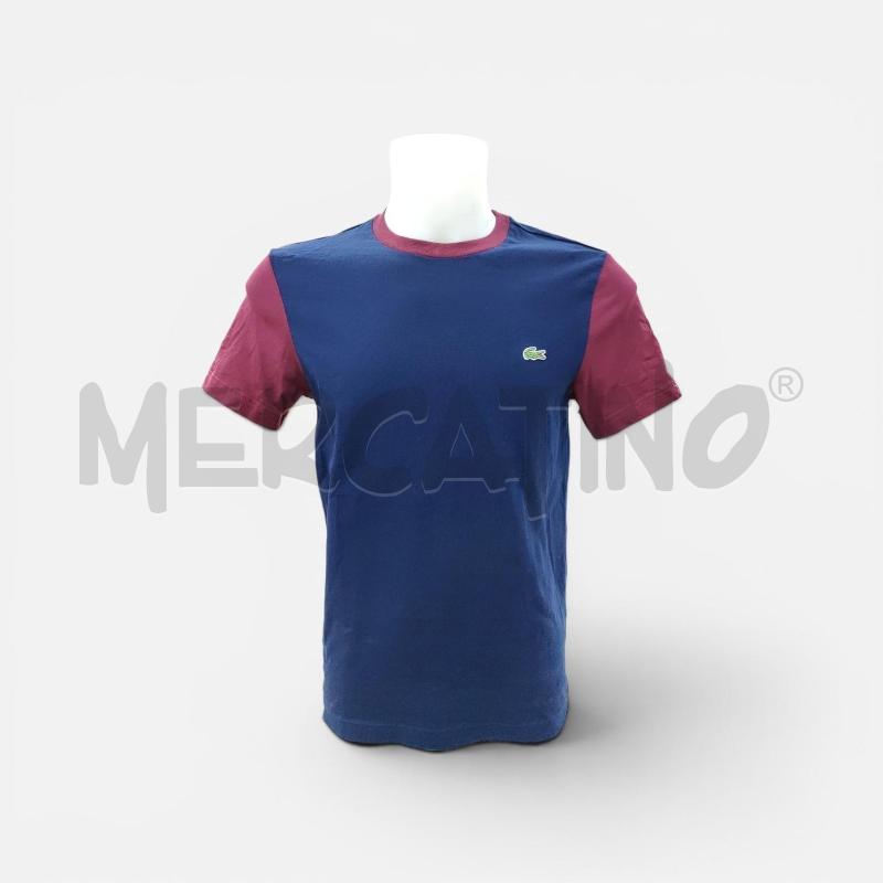 T SHIRT UOMO LA COSTE REGULAR FIT BLU BORDEAUX | Mercatino dell'Usato Leini' 1