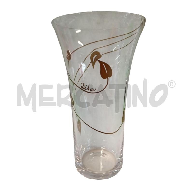 VASO ALTO FOGLIE ORO  | Mercatino dell'Usato Leini' 1
