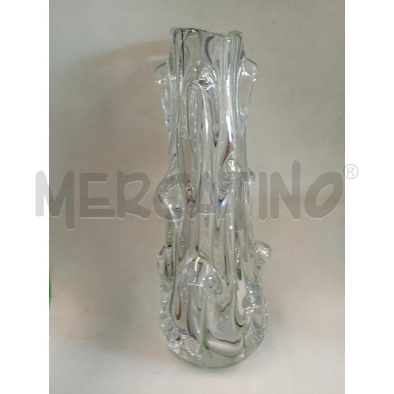 VASO ATTRIBUITO BAROVIER TRASPARENTE COSTOLATO GRANDI COSTOLATURE ANNI 60 | Mercatino dell'Usato Leini' 3