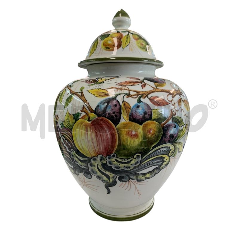 VASO BASSANO DIPINTO A MANO CON COPERCHIO  | Mercatino dell'Usato Leini' 1
