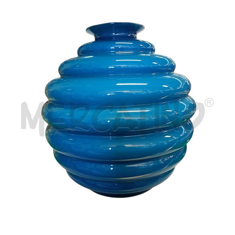 VASO VENINI SOFFIATO INCAMICIATO ALTEZZA 30 CM DIAM 27 CM FIRMA ALLA PUNTA CARLO SCARPA VENINI 95 | Mercatino dell'Usato Leini' 1