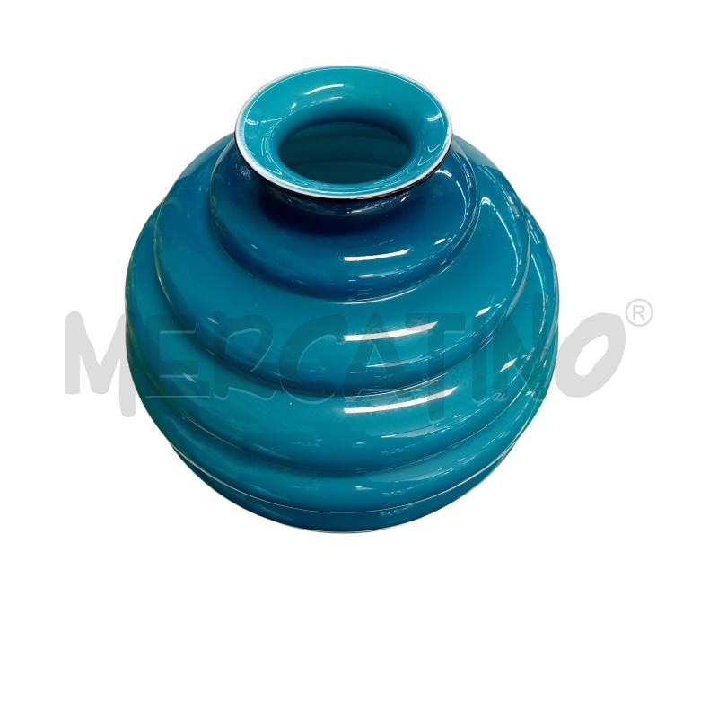 VASO VENINI SOFFIATO INCAMICIATO ALTEZZA 30 CM DIAM 27 CM FIRMA ALLA PUNTA CARLO SCARPA VENINI 95 | Mercatino dell'Usato Leini' 2