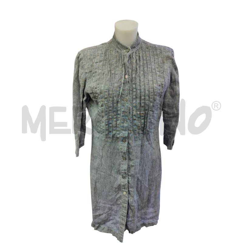 VESTITO DONNA ADELE FADO LINO GRIGIO | Mercatino dell'Usato Leini' 1