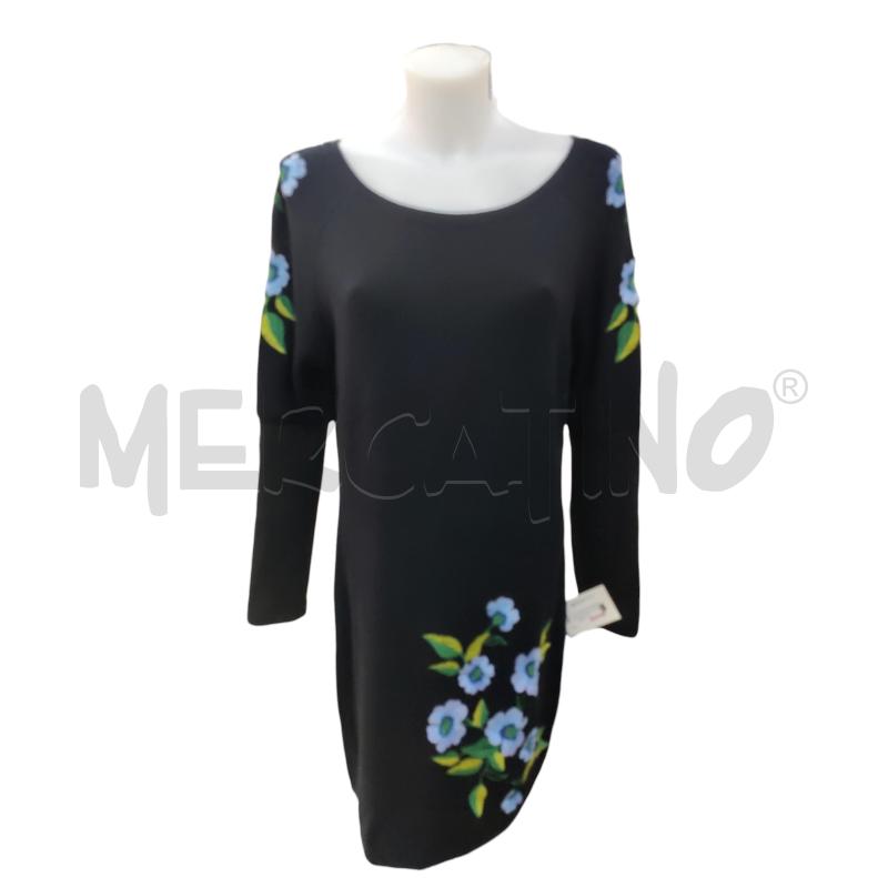 VESTITO DONNA ALBA MODA NERO RICAMATO | Mercatino dell'Usato Leini' 1
