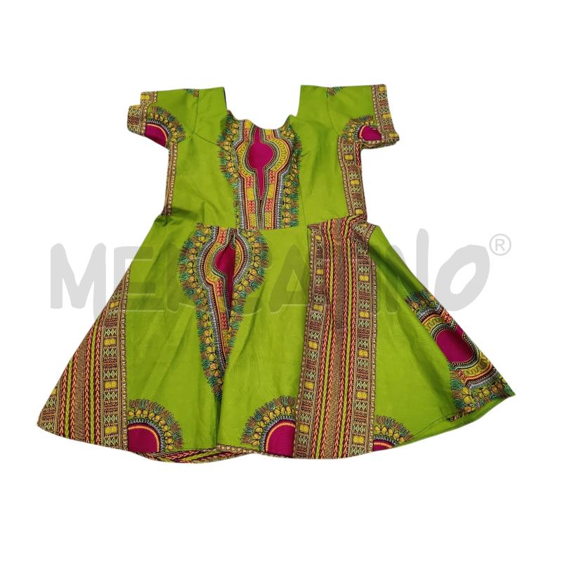 VESTITO DONNA MANIFATTURA AFRICANA FANTASIA SUL VERDE  | Mercatino dell'Usato Leini' 1