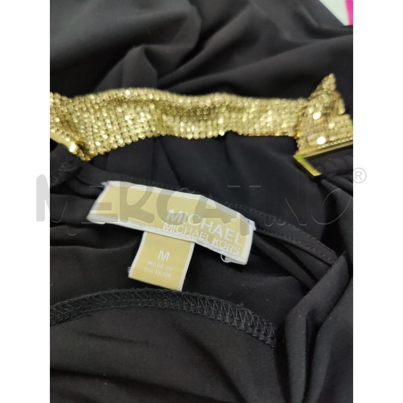 VESTITO DONNA MICHAEL KORS NERO SPALLINE ORO | Mercatino dell'Usato Leini' 3