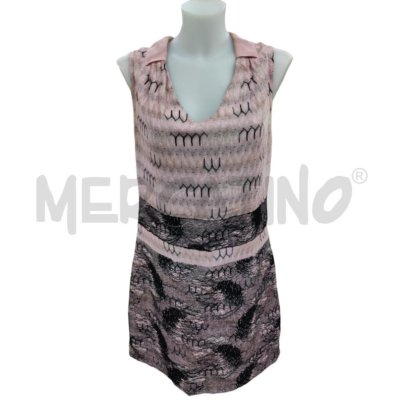 VESTITO DONNA MISSONI TRAMA IN FILO ROSA E NERO | Mercatino dell'Usato Leini' 1