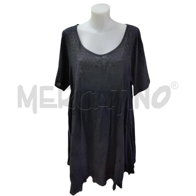 VESTITO DONNA NERO COTONE  | Mercatino dell'Usato Leini' 1