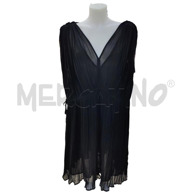 VESTITO DONNA NERO PLISSETTATO MANGO  | Mercatino dell'Usato Leini' 1
