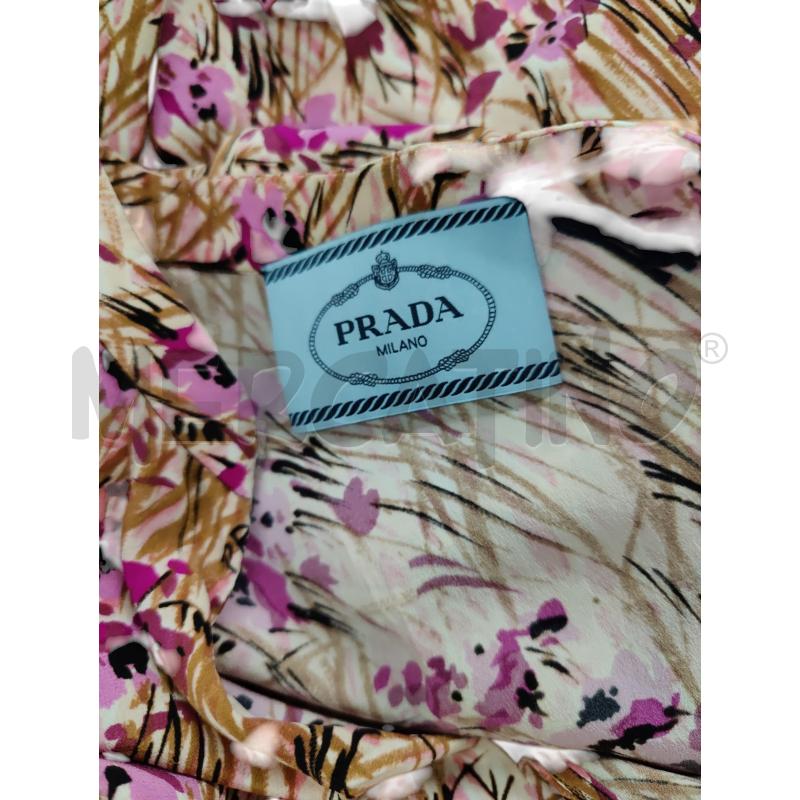 VESTITO DONNA PRADA FANTASIA FLOREALE 100% SETA | Mercatino dell'Usato Leini' 2
