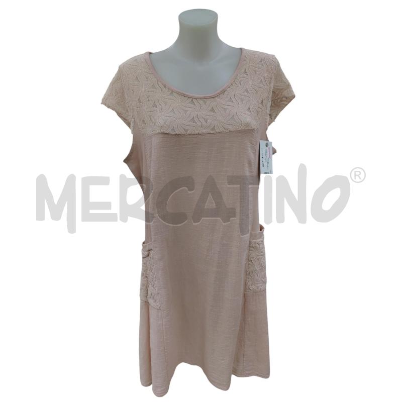 VESTITO DONNA ROSA COTONE 95% | Mercatino dell'Usato Leini' 1