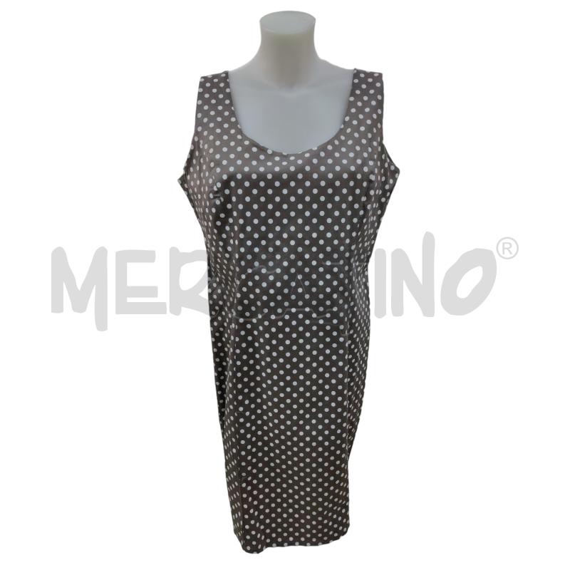 VESTITO DONNA TORTORA POIS BIANCO  | Mercatino dell'Usato Leini' 1