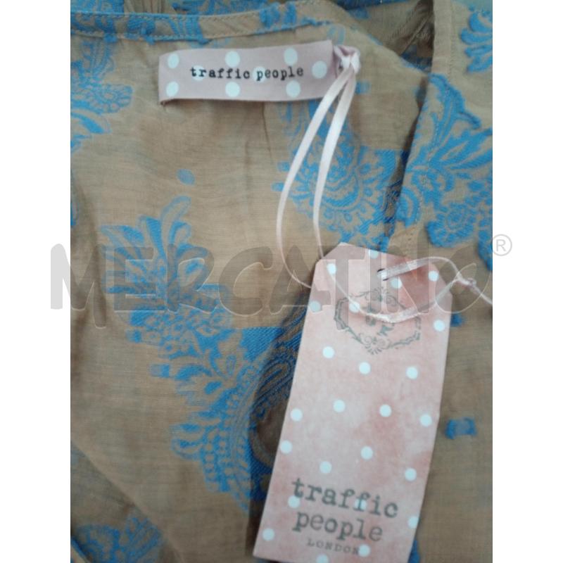 VESTITO DONNA TRAFFIC PEOPLE MARRONE AZZURRO | Mercatino dell'Usato Leini' 2