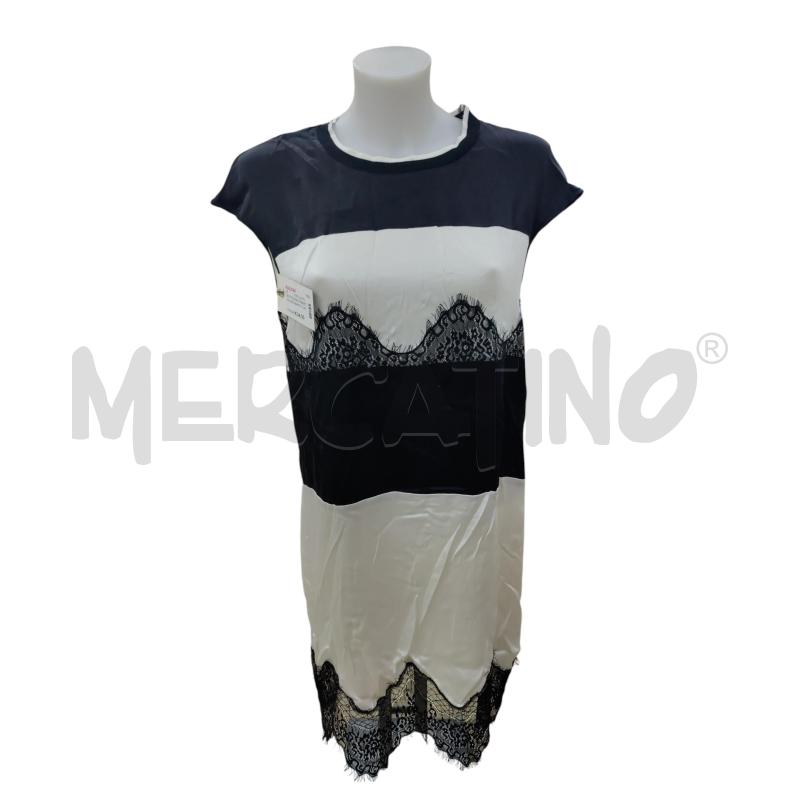 VESTITO DONNA TWINSET 94% SETA BIANCO NERO | Mercatino dell'Usato Leini' 1