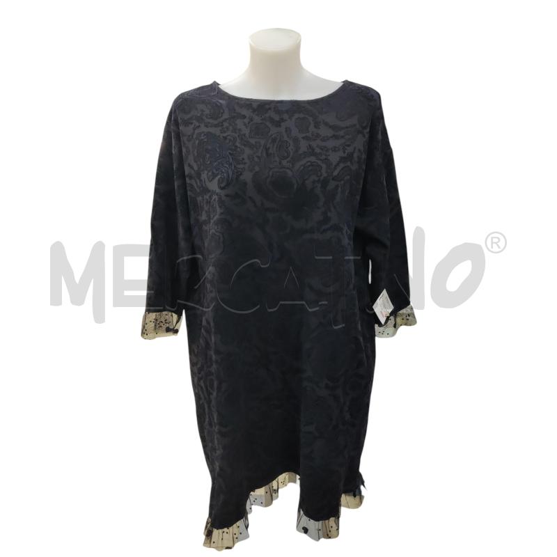 VESTITO DONNA WENDY TRENDY IN TRAMA NERO OVER | Mercatino dell'Usato Leini' 1