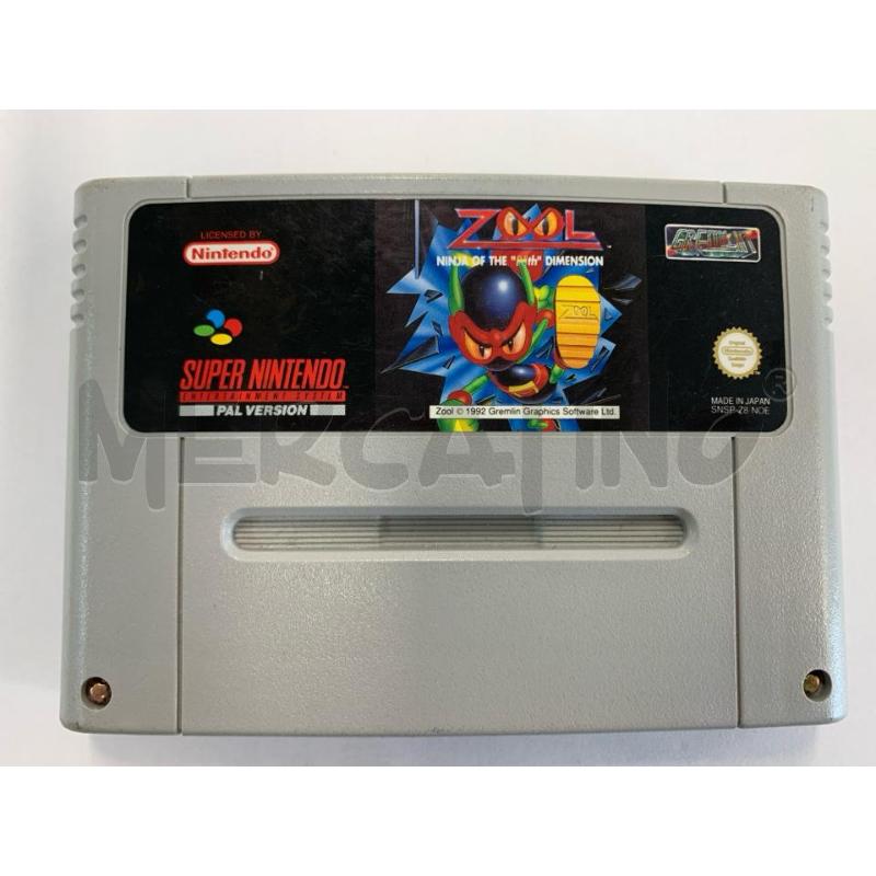 VIDEO GIOCO SUPER NINTENDO ZOOL  | Mercatino dell'Usato Leini' 1