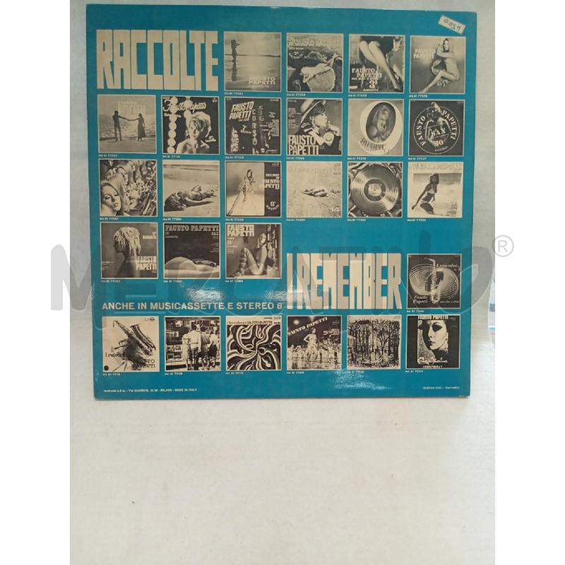 VINILE 33 GIRI FAUSTO PAPETTI 20 RACCOLTA  | Mercatino dell'Usato Leini' 2