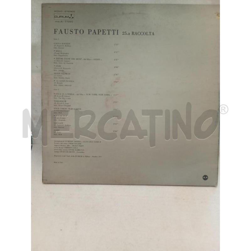 VINILE 33 GIRI FAUSTO PAPETTI 25 RACCOLTA | Mercatino dell'Usato Leini' 2