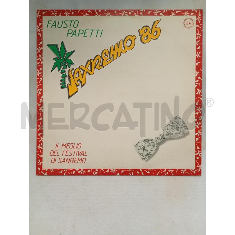 VINILE 33 GIRI FAUSTO PAPETTI SAXREMO 86 | Mercatino dell'Usato Leini' 1