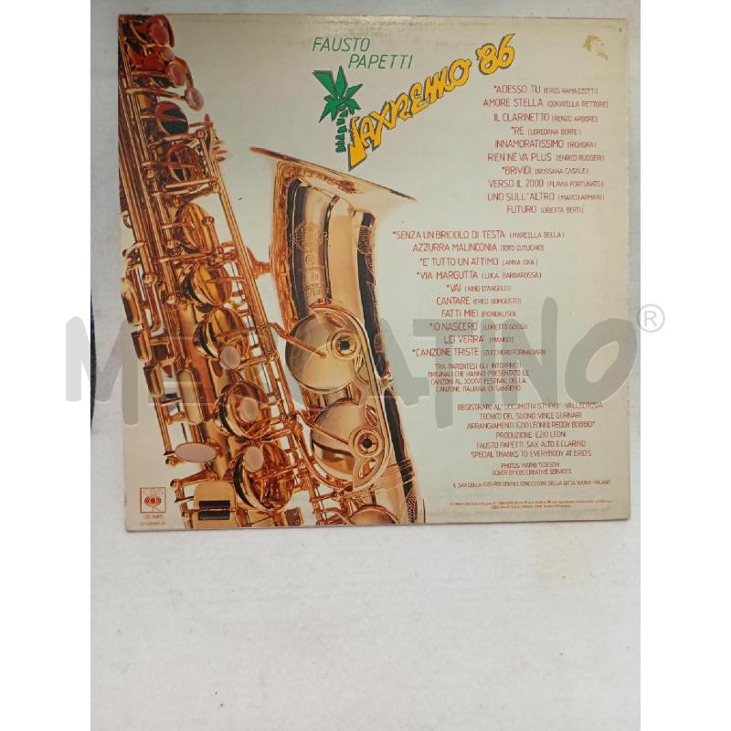 VINILE 33 GIRI FAUSTO PAPETTI SAXREMO 86 | Mercatino dell'Usato Leini' 2