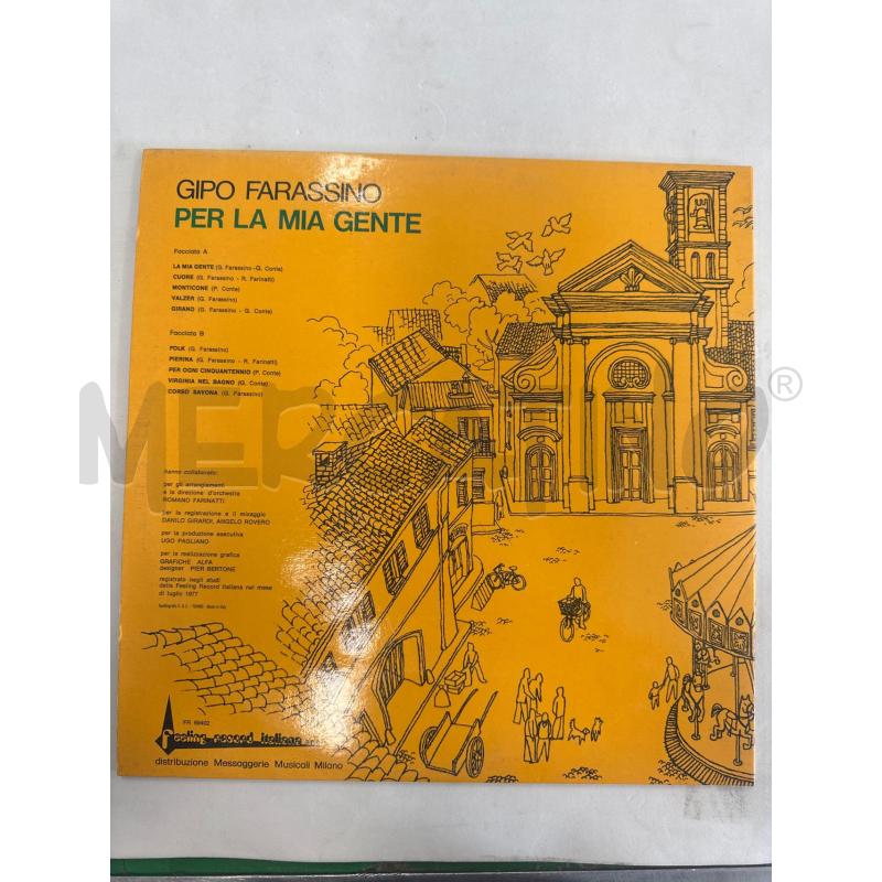 VINILE 33 GIRI GIPO FARASSINO PER LA MIA GENTE  | Mercatino dell'Usato Leini' 2