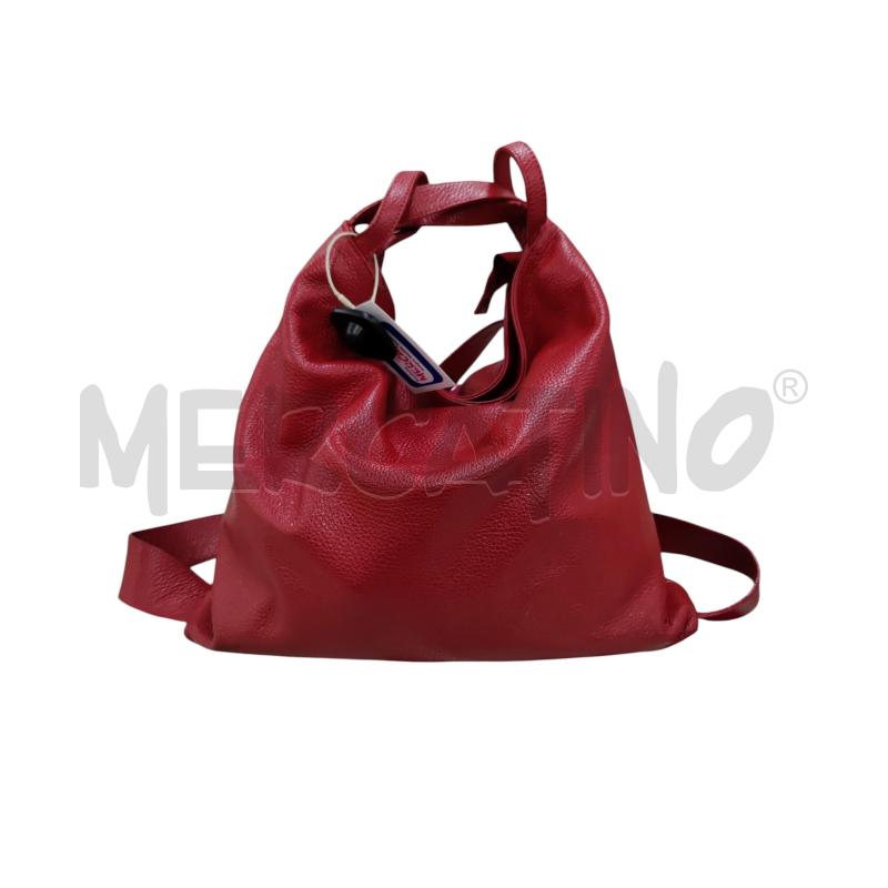 ZAINO DONNA ROSSO VERA PELLE  | Mercatino dell'Usato Leini' 1