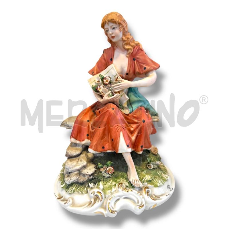 CAPODIMONTE DONZELLA CON FIORI | Mercatino dell'Usato Osasco 5