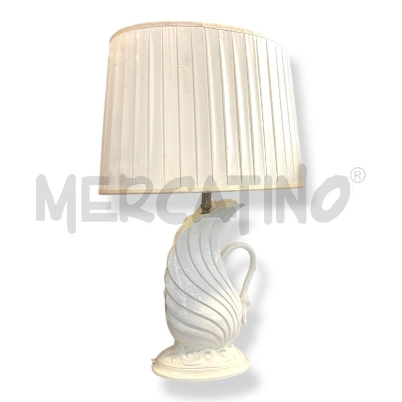 LAMPADA IN CERAMICA  A CIGNO 80 CM FUNZIONANTE | Mercatino dell'Usato Osasco 3